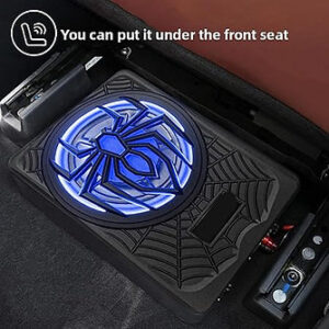 1250WピークパワーカーサブウーファーLEDライト、ローパスフィルター、シートカーサブウーファー、車両、車両トラックSUVの装備