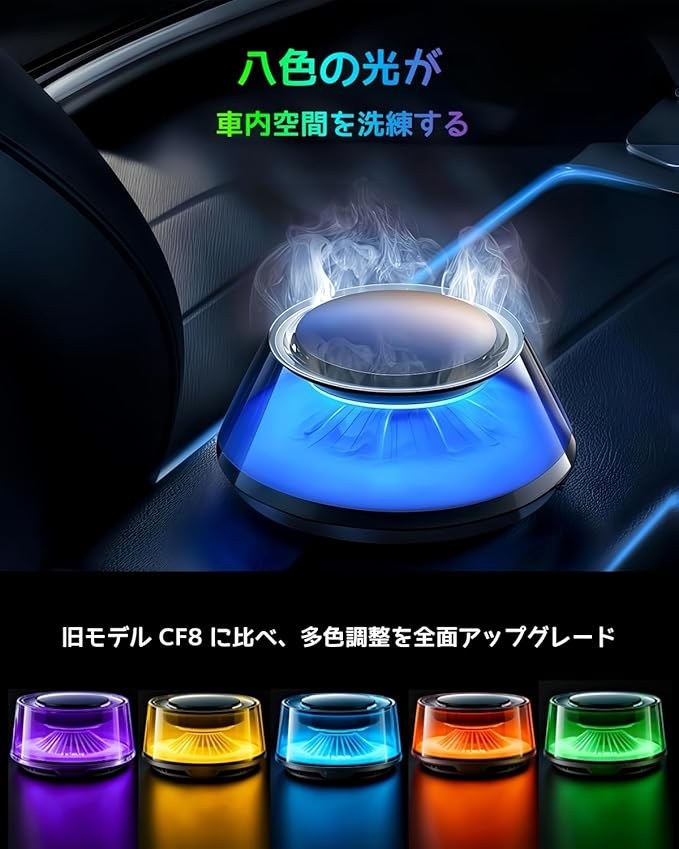 車 芳香剤 充電式アロマディフューザー - 画像 (2)