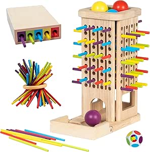 ジェンガ バランスボード バランスゲーム 木製モンテッソーリ玩具 家族向けゲーム