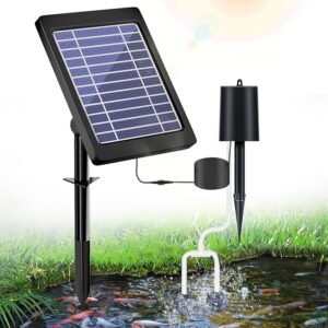 エアーポンプ ソーラー レーション 水槽ポンプ 太陽光パネル チューブ ストーン 酸素パイプ 2W発電パネル 各種水槽の酸素供給 ビオトープ/庭池/生け簀/アクアリウム/魚タンク