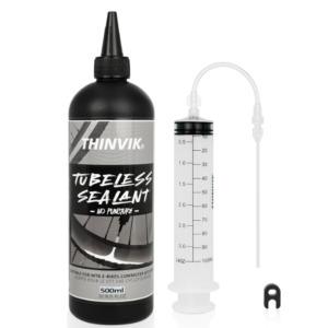 自転車 チューブレス シーラント パンク防止シーラント 修理キット (500ML(16.9oz) + インジェクターセット)