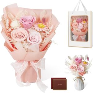 フラワー 枯れない花 ピンク 花束 薔薇 香りあり