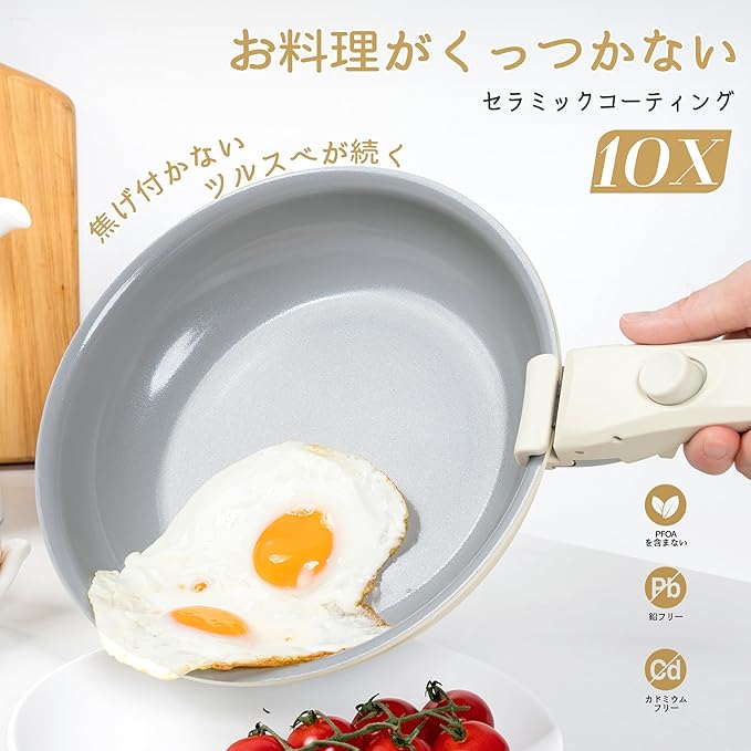 フライパンセット 20cm・24cm・28cm IH対応 ガス火対応 - 画像 (3)