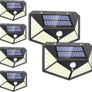 Batoneソーラーセンサーライト【100LED 6個セット 4面発光】光&人感センサー
