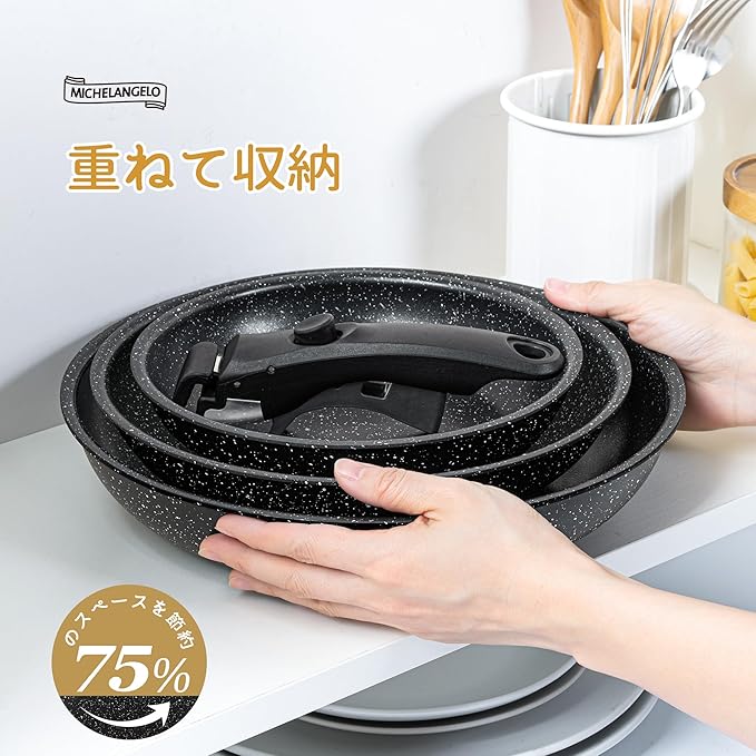 フライパン セット 20cm・24cm・28cm IH·ガス火対応 - 画像 (3)