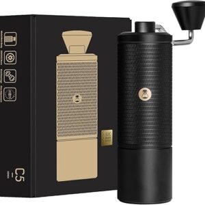 TIMEMORE タイムモア C5 手挽きコーヒーミル 42mm S2C-042-III コニカル刃搭載 コーヒーグラインダー 0.031mm精密調整可能 全金属製 携帯用 清掃しやすい 家&事務所&キャンプ コンテナ 30g ブラック