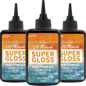 UNOKKI レジン液, 高い透明 315g UV/LED対応 レジン液 大容量, 高い透明 UVレジン液, ジュエリー等に適用クリアuvレジン, 硬化速い, 低刺激性, レジン液 大容量