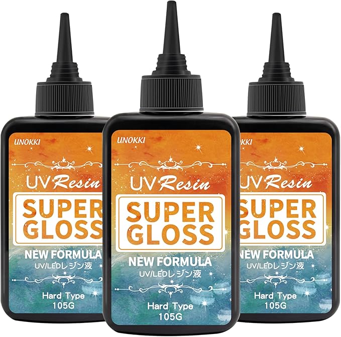 UNOKKI レジン液, 高い透明 315g UV/LED対応 レジン液 大容量, 高い透明 UVレジン液, ジュエリー等に適用クリアuvレジン, 硬化速い, 低刺激性, レジン液 大容量
